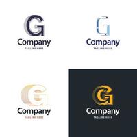 brief g groot logo pak ontwerp creatief modern logos ontwerp voor uw bedrijf vector