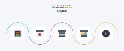 lay-out vlak 5 icoon pak inclusief indeling. abstract. verwijderen. website. plaats vector