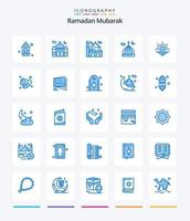 creatief Ramadan 25 blauw icoon pak zo net zo roze. menu. open. iftar. Ramadan vector