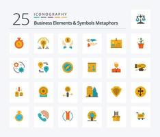 bedrijf elementen en symbolen metaforen 25 vlak kleur icoon pak inclusief ID kaart. vlak. verzekering. papier vlak. hand- vector
