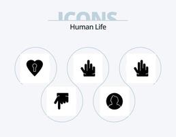 menselijk glyph icoon pak 5 icoon ontwerp. . drie. liefde. hand. hoog vijf vector