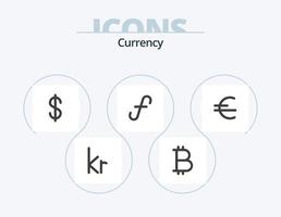 valuta vlak icoon pak 5 icoon ontwerp. . munteenheid. munteenheid. euro. bank vector