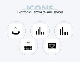 apparaten glyph icoon pak 5 icoon ontwerp. . telefoongesprek. . telefoon vector