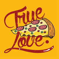 ware liefdes pizza vector