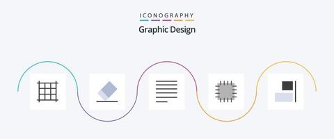 ontwerp vlak 5 icoon pak inclusief . Rechtsaf. vector