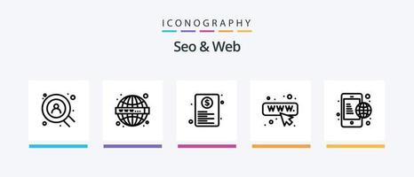 seo en web lijn 5 icoon pak inclusief zakenman. doelwit. adres. doelwit. mail. creatief pictogrammen ontwerp vector