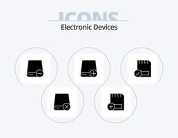 apparaten glyph icoon pak 5 icoon ontwerp. verbonden. kaart. apparaten. apparaatje. apparaten vector