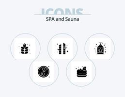 sauna glyph icoon pak 5 icoon ontwerp. . . fabriek. zeep. vloeistof vector