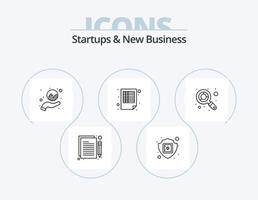 startups en nieuw bedrijf lijn icoon pak 5 icoon ontwerp. bedrijf. samenleving. veilig. groep. focus vector