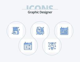 grafisch ontwerper blauw icoon pak 5 icoon ontwerp. ontwerp. creatief. creatief. schetsen. bord vector