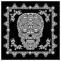 schedel met paisley-ontwerp vector