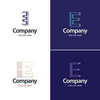 brief e groot logo pak ontwerp creatief modern logos ontwerp voor uw bedrijf vector