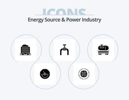 energie bron en macht industrie glyph icoon pak 5 icoon ontwerp. vrachtwagen. gas. aansluiten. pijp. wiel vector