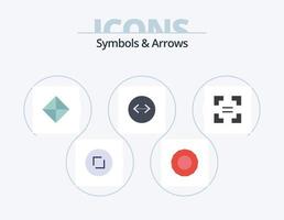 symbolen en pijlen vlak icoon pak 5 icoon ontwerp. . Gelijk. symboliek. pijl. vegen pijlen vector
