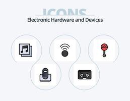 apparaten lijn gevulde icoon pak 5 icoon ontwerp. instrument. telefoon. maracas. apparaat. communicatie vector