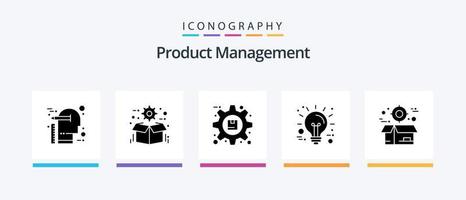 Product beheer glyph 5 icoon pak inclusief innovatie. bedrijf. pakket. Product. opties. creatief pictogrammen ontwerp vector