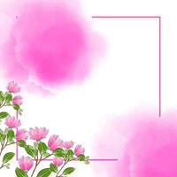 bloemenwaterverfachtergrond met roze concept vector