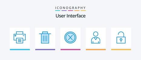 gebruiker koppel blauw 5 icoon pak inclusief op slot doen. koppel. gebruiker. avatar. Nee. creatief pictogrammen ontwerp vector