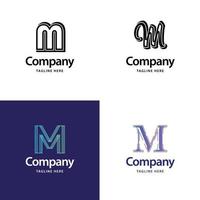 brief m groot logo pak ontwerp creatief modern logos ontwerp voor uw bedrijf vector