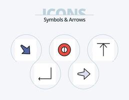 symbolen en pijlen lijn gevulde icoon pak 5 icoon ontwerp. . . ondersteboven. af hebben. pijl vector