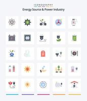 creatief energie bron en macht industrie 25 vlak icoon pak zo net zo accumulator. energie. fiets. stroom. milieu vector