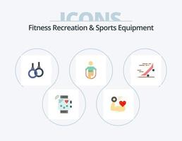 geschiktheid recreatie en sport- uitrusting vlak icoon pak 5 icoon ontwerp. overslaan. springen. verslaan. springen. gezondheidszorg vector