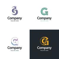 brief g groot logo pak ontwerp creatief modern logos ontwerp voor uw bedrijf vector