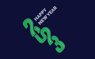 gelukkig nieuw jaar 2023 glanzend typografie logo ontwerp vector