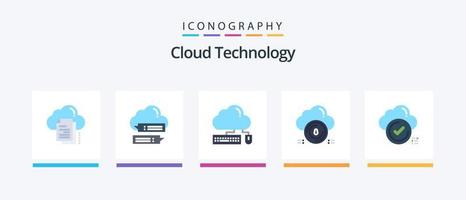 wolk technologie vlak 5 icoon pak inclusief beschermen. veilig. wolk. gegevens. muis. creatief pictogrammen ontwerp vector