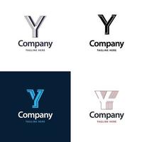 brief y groot logo pak ontwerp creatief modern logos ontwerp voor uw bedrijf vector