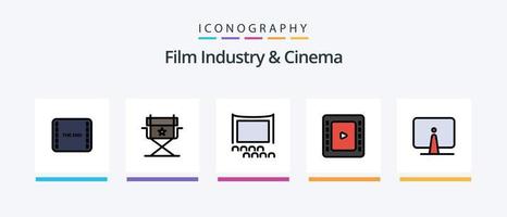 cenima lijn gevulde 5 icoon pak inclusief . bericht. bericht. communicatie. opmerking. creatief pictogrammen ontwerp vector