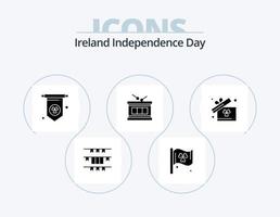 Ierland onafhankelijkheid dag glyph icoon pak 5 icoon ontwerp. . Ierland. Ierland. doos. optocht vector