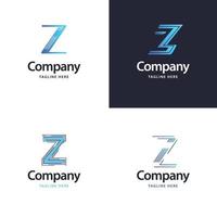 brief z groot logo pak ontwerp creatief modern logos ontwerp voor uw bedrijf vector