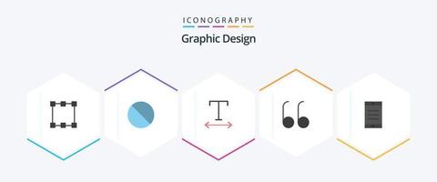 ontwerp 25 vlak icoon pak inclusief . volgen. . cel vector