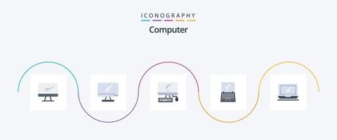computer vlak 5 icoon pak inclusief . imac. laptop. apparaat vector