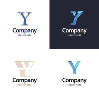 brief y groot logo pak ontwerp creatief modern logos ontwerp voor uw bedrijf vector