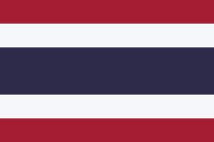 vlag van thailand vector isoleren banner print illustratie