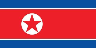 vlag van noord-korea vector isoleren banner afdrukken plat