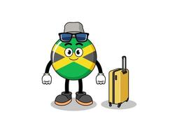 Jamaica vlag mascotte aan het doen vakantie vector