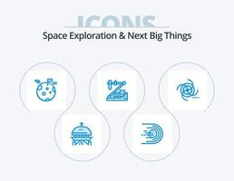 ruimte exploratie en De volgende groot dingen blauw icoon pak 5 icoon ontwerp. zwart. medisch. planeet. genetica. biologie vector