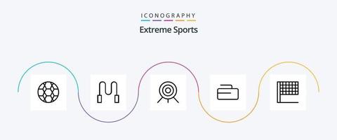 sport lijn 5 icoon pak inclusief . sport. sport. steen vector