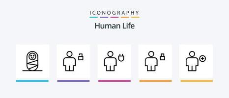 menselijk lijn 5 icoon pak inclusief menselijk. avatar. menselijk. gedaan. controleren. creatief pictogrammen ontwerp vector