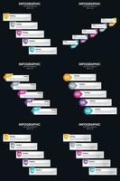 toevoegen professioneel flair naar uw bedrijf presentatie met vector 6 infographics pak