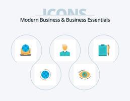 modern bedrijf en bedrijf essentials vlak icoon pak 5 icoon ontwerp. verbinding. bedrijf. vind. internetten. zien vector