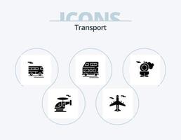 vervoer glyph icoon pak 5 icoon ontwerp. . coach. . trein vector