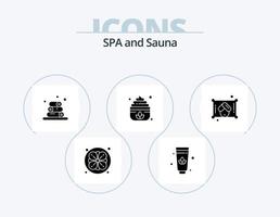 sauna glyph icoon pak 5 icoon ontwerp. . sauna. . handdoek vector