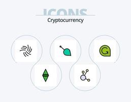 cryptogeld lijn gevulde icoon pak 5 icoon ontwerp. Bill . crypto munteenheid. crypto . crypto . bitconnect vector