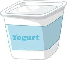 geïsoleerde yoghurt op witte achtergrond vector