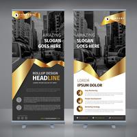 creatieve gouden bedrijfsrollup vector