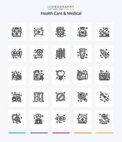 creatief Gezondheid zorg en medisch 25 schets icoon pak zo net zo tandenborstel. geneesmiddel. bijv. homeopathie. alternatief vector